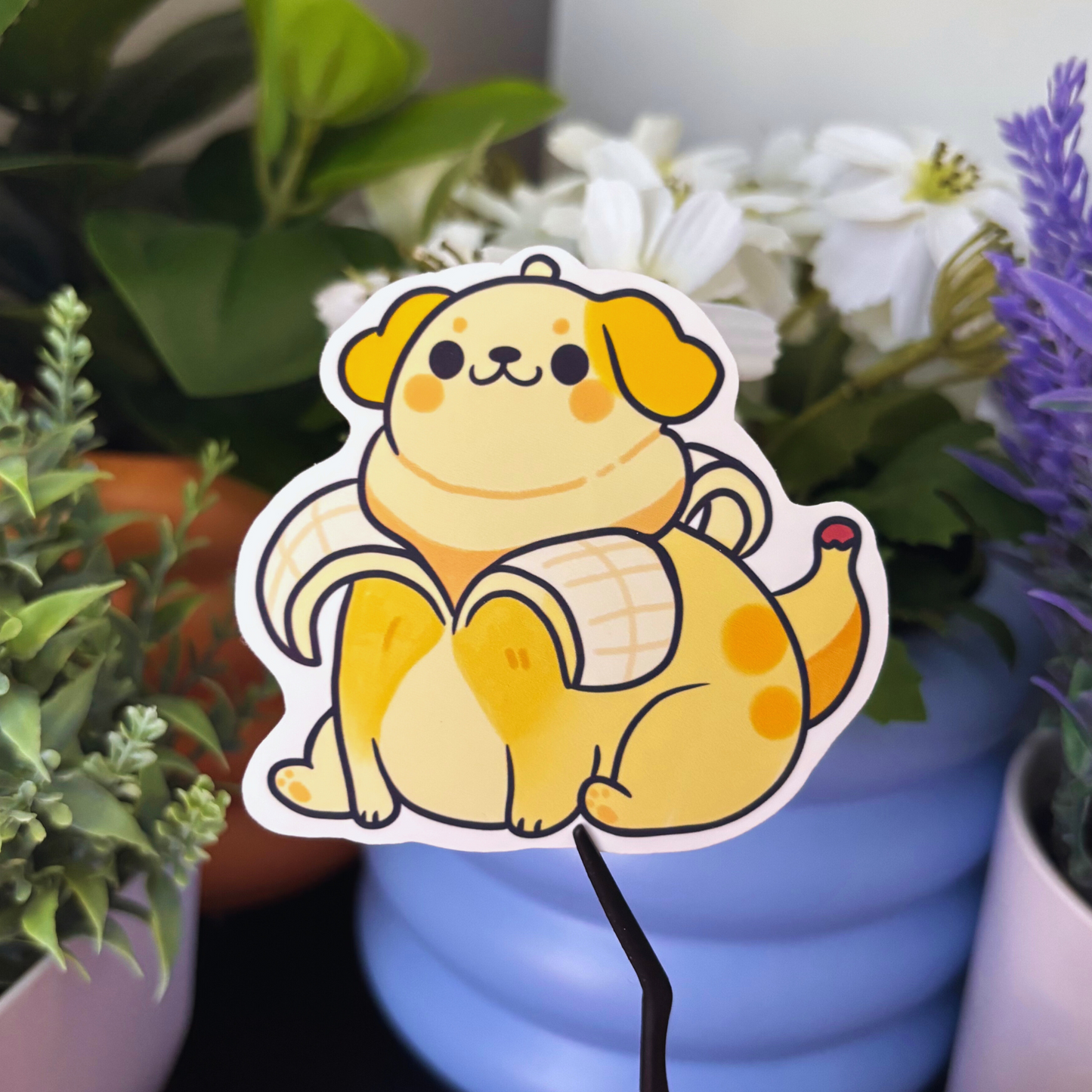 Banana Dog Sticker.
