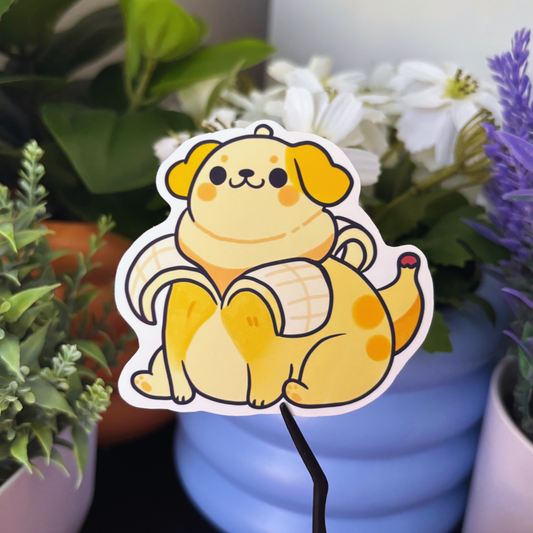 Banana Dog Sticker.